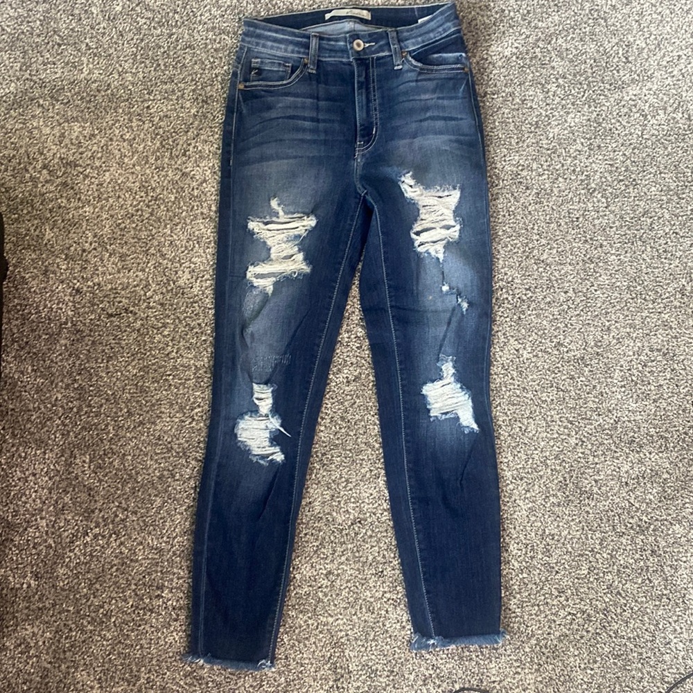 KanCan Destroyed Blue Jeans